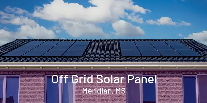 Off Grid Solar Panel Meridian, MS