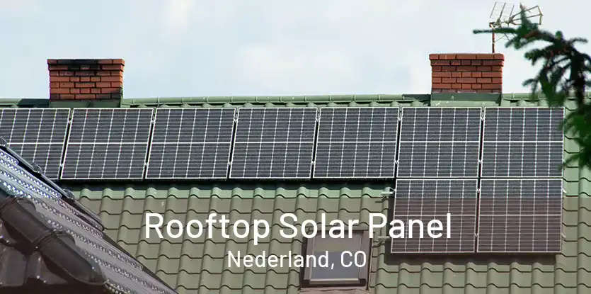Rooftop Solar Panel Nederland, CO